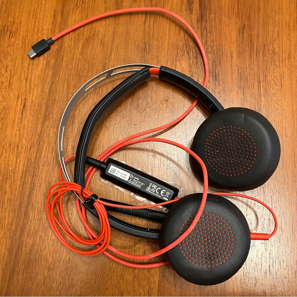 Black and Red Wired Headphones